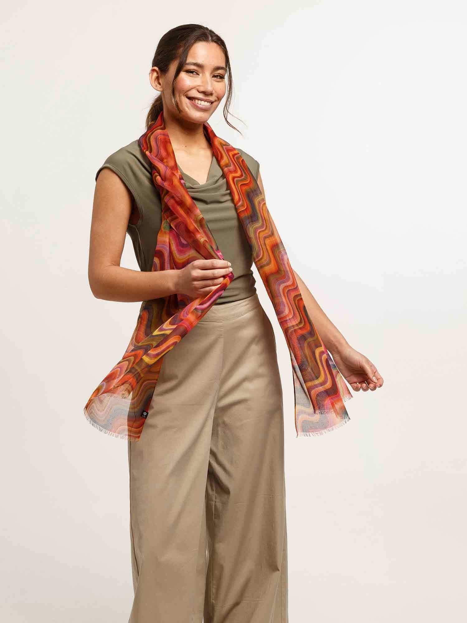 Schal Polyester Schal (Exotic Orange)