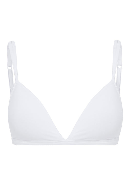 Skiny Damen Triangel BH gepaddet SKINY ADVANTAGE Cotton Stretch (White)