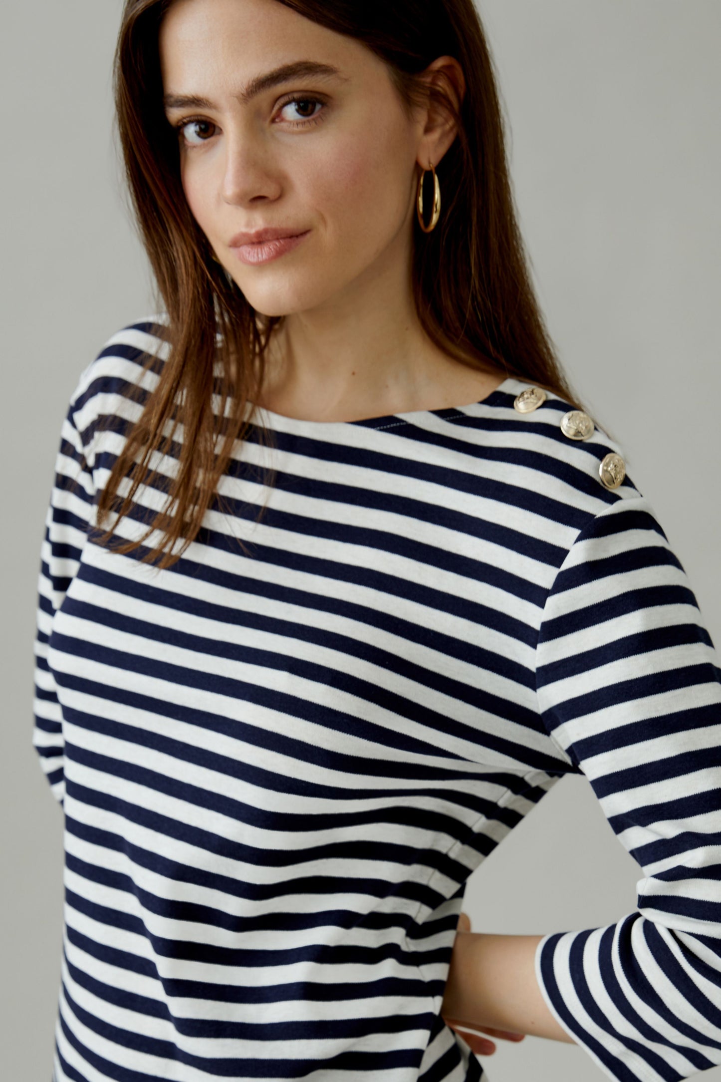 SUNALA T-Shirt reine Baumwolle (White Blue)