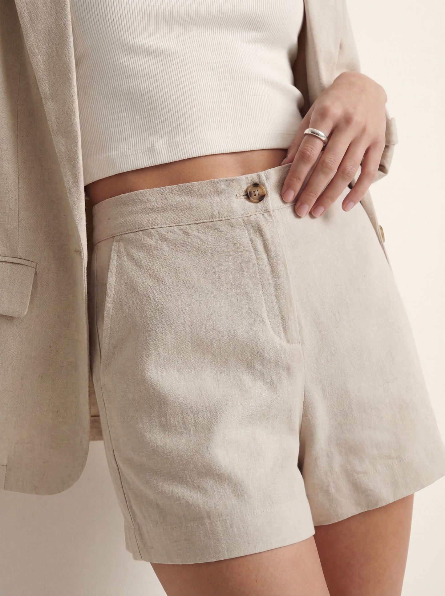 Vmjesmilo 3/4 Loose Blazer Wvn Noos (Silver Lining)