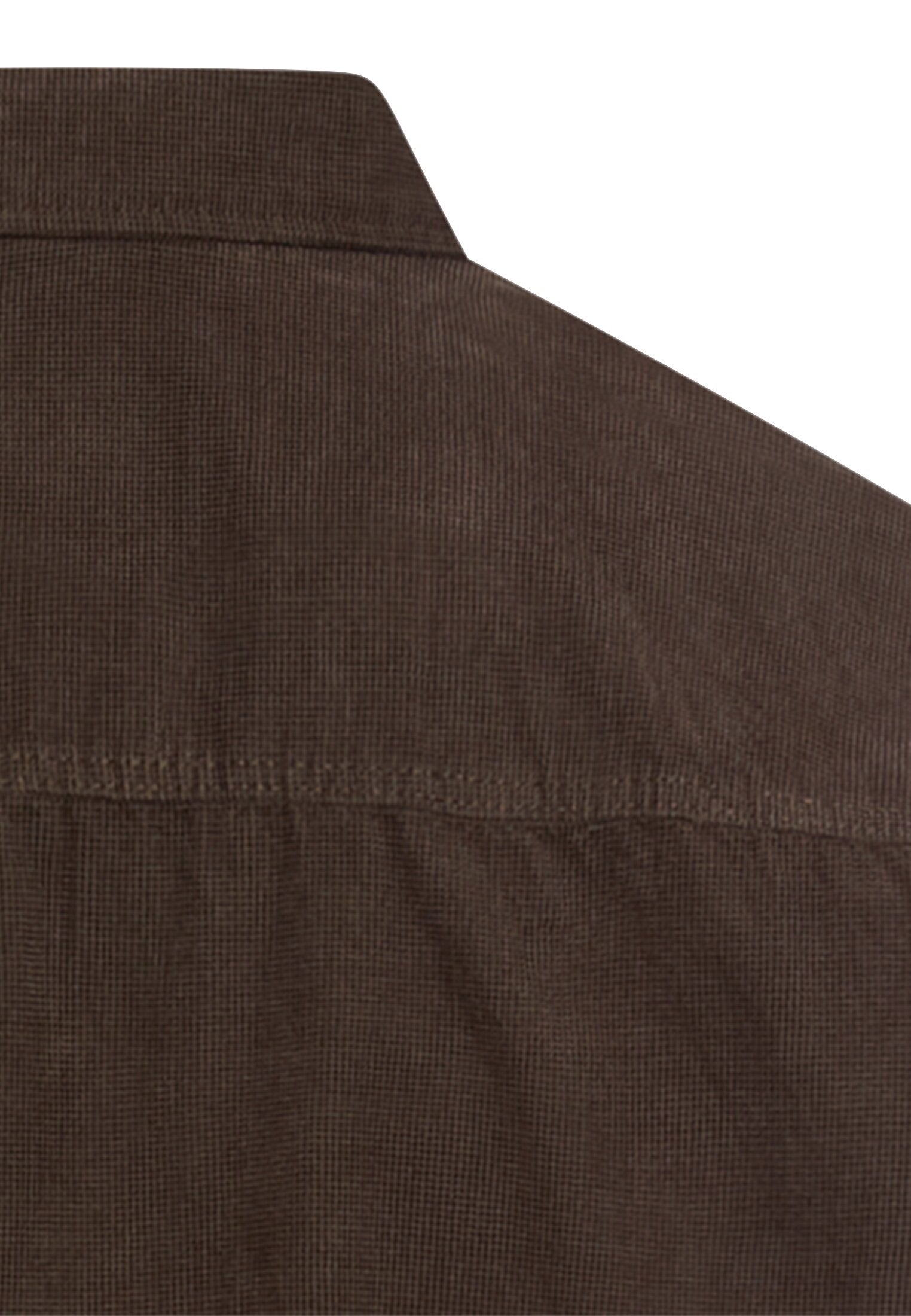 Langarmhemd mit aufgesetzten Taschen (Dark Brown)