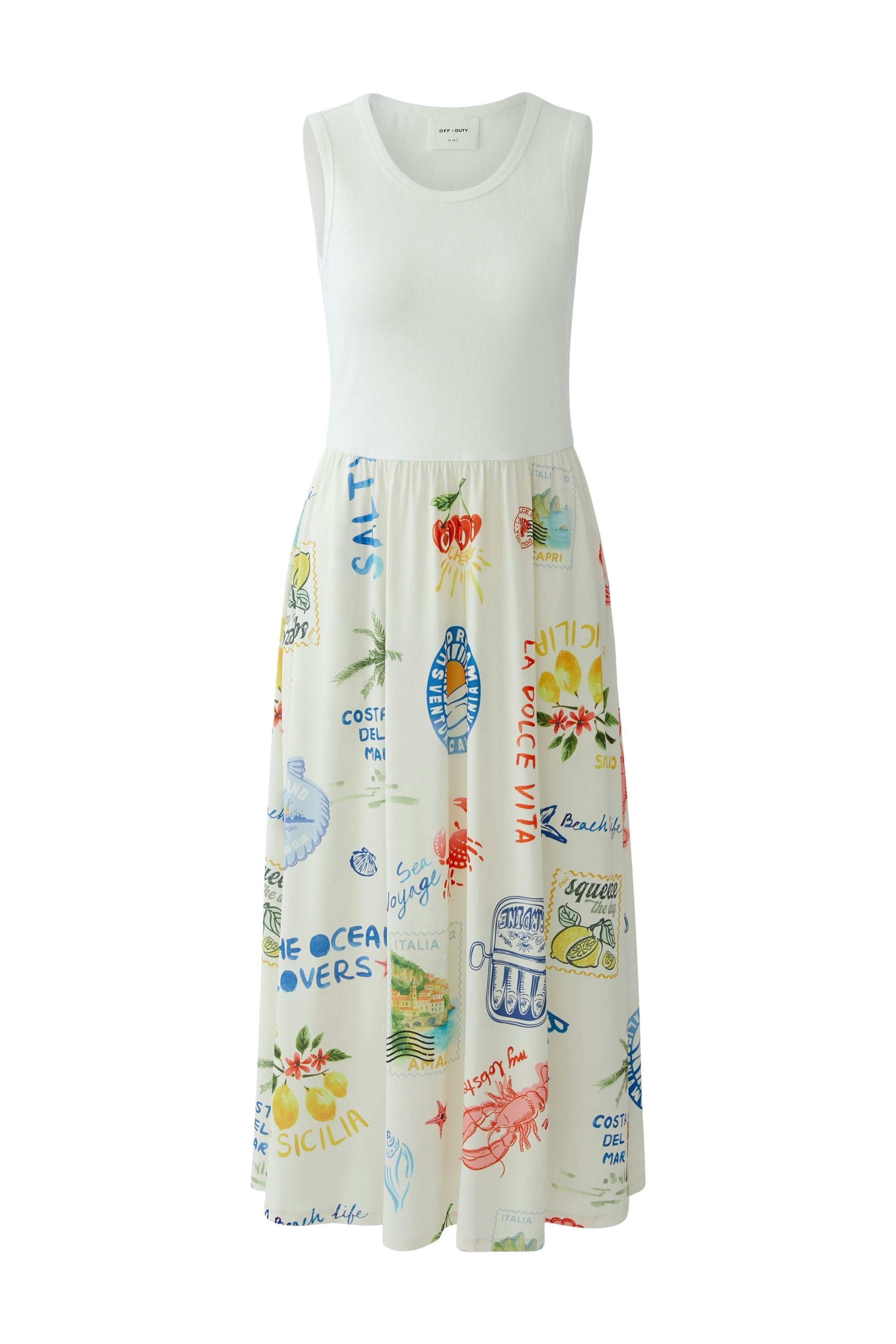 Midikleid (White Red)