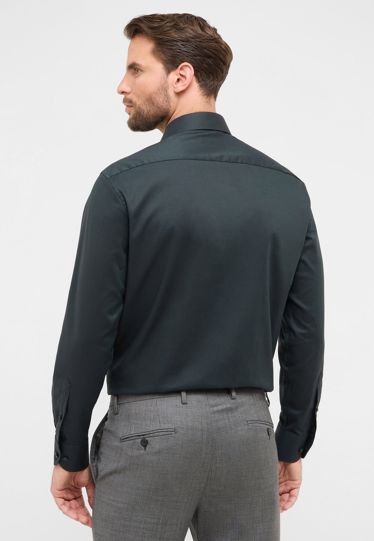 Hemd Natté Langarm (Dunkelgrün)