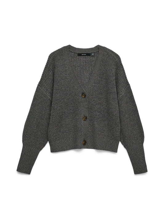 Vmlea Ls V-neck Cuff Cardigan Noos (Asphalt/w.)