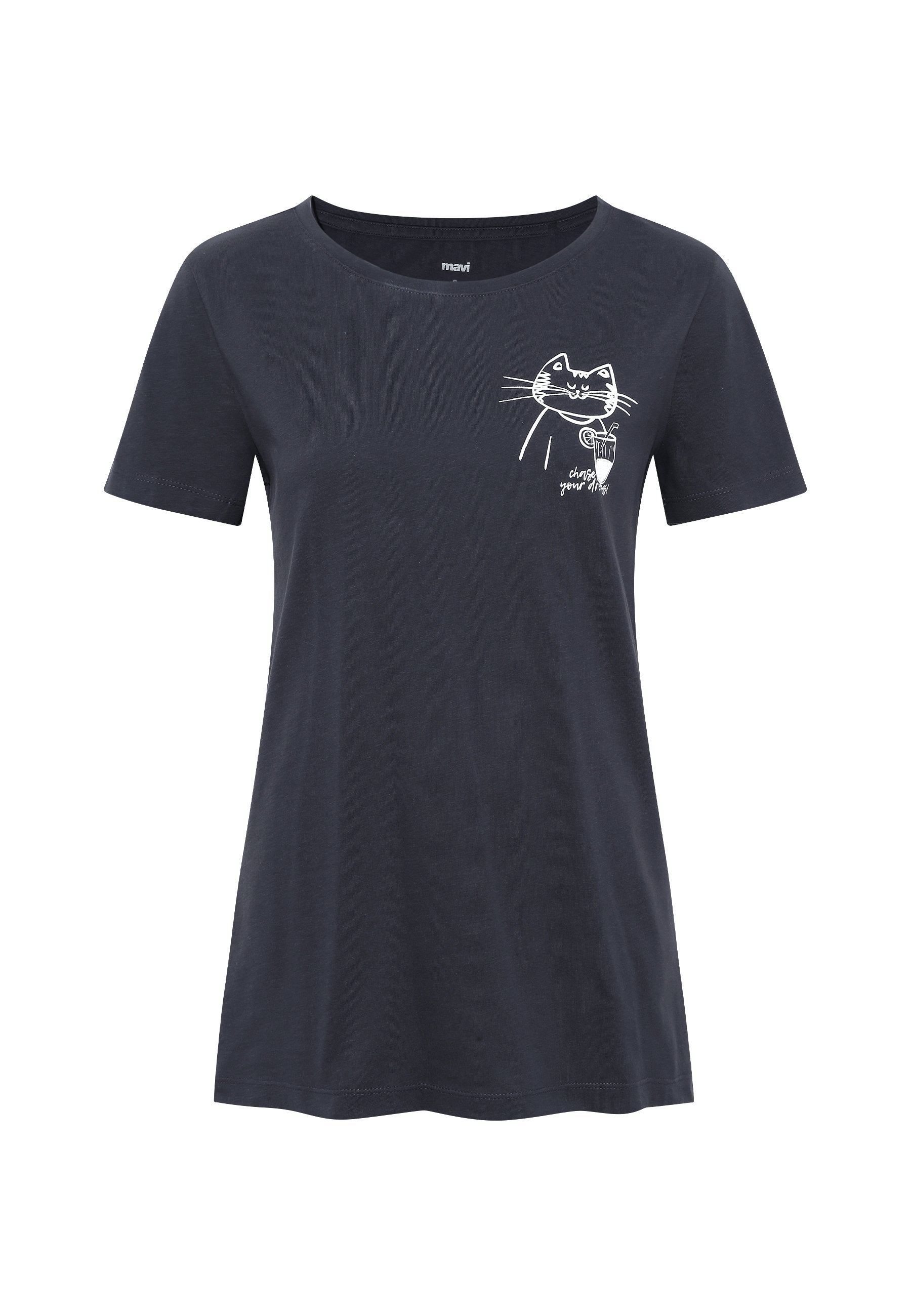 Cat Drink Tee (Phantom)