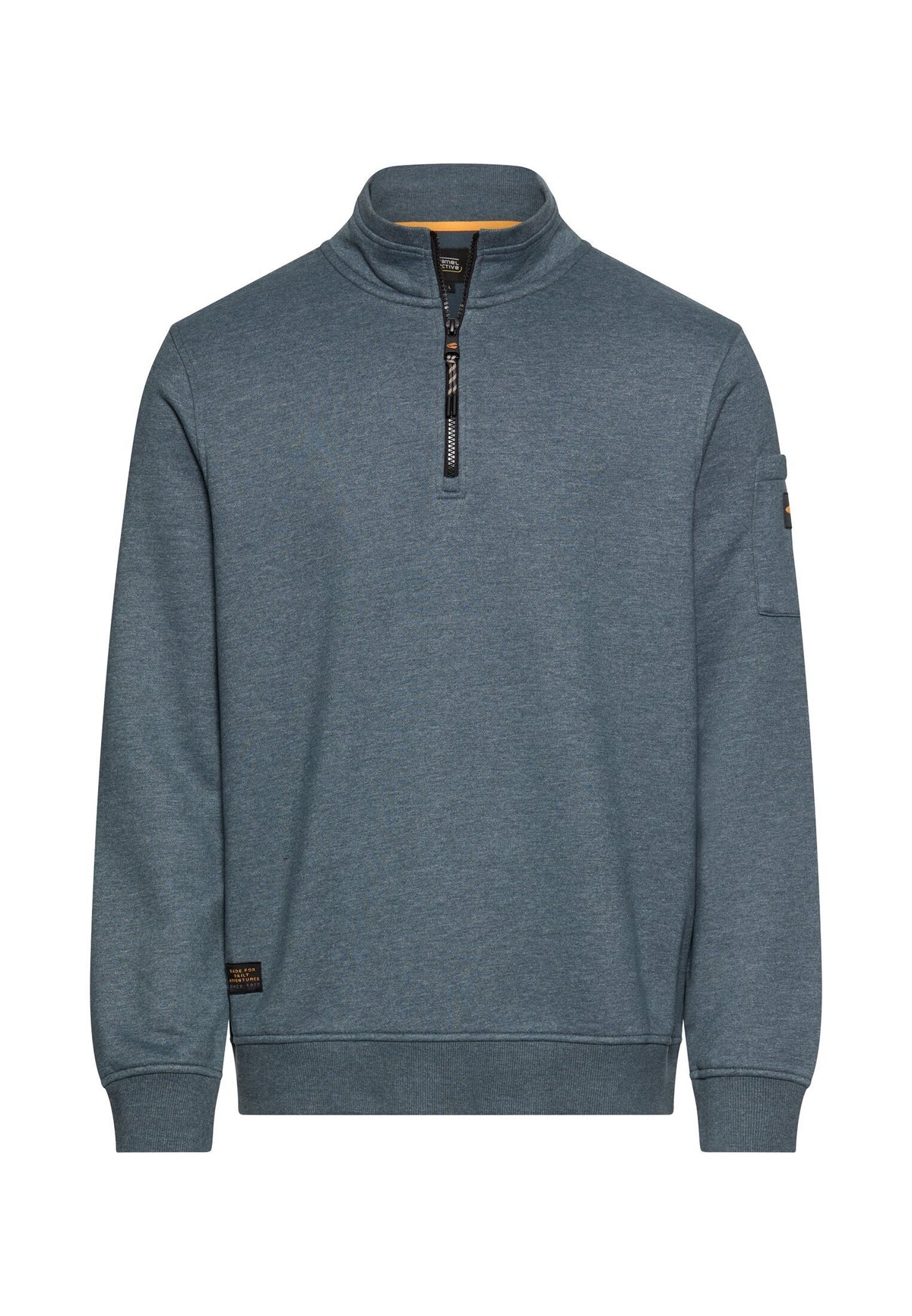 Sweatshirt mit Troyerkragen (Tinted Blue)