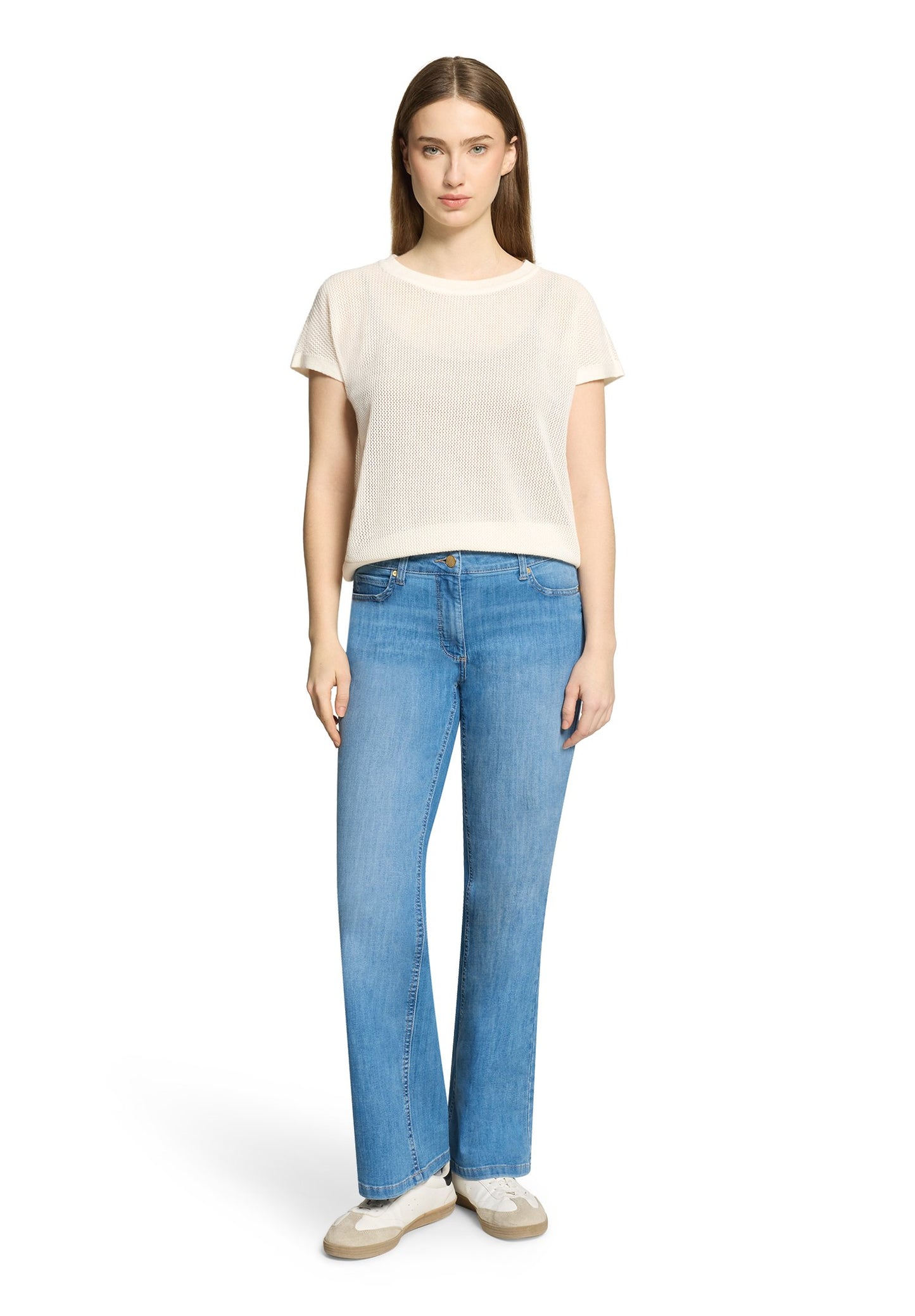Lochstrick-Pullover (Offwhite)