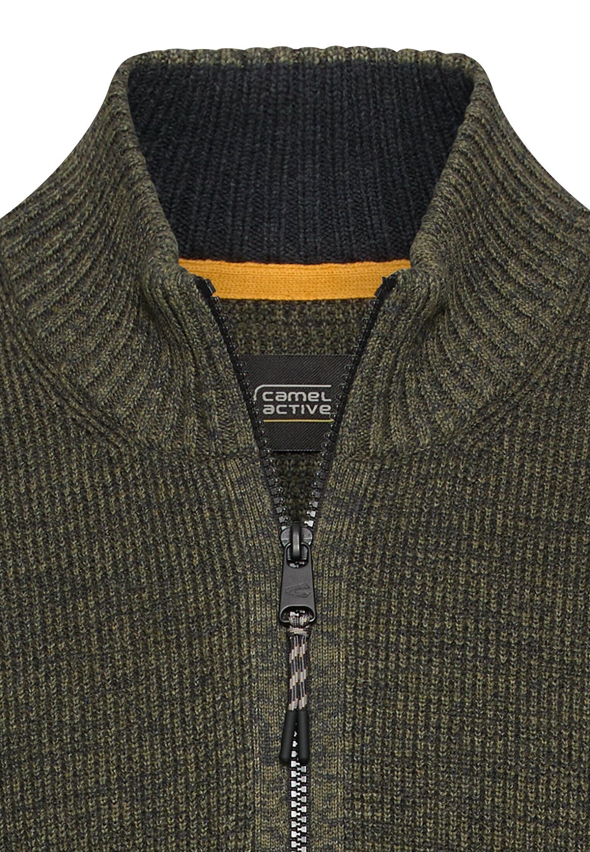Kernige Strickjacke aus Baumwollgemisch (Dark Olive Green)