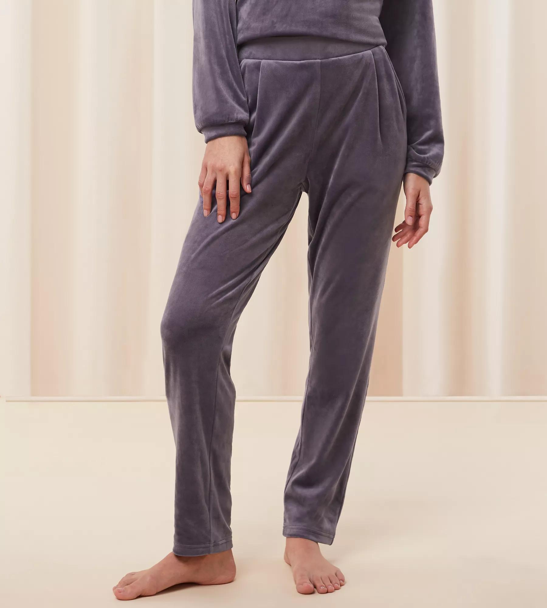Cozy Comfort Velour Trousers (00ja Slate)
