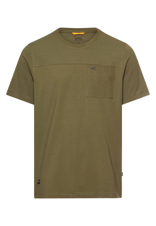 T-Shirt mit Brusttasche (Deep Olive)