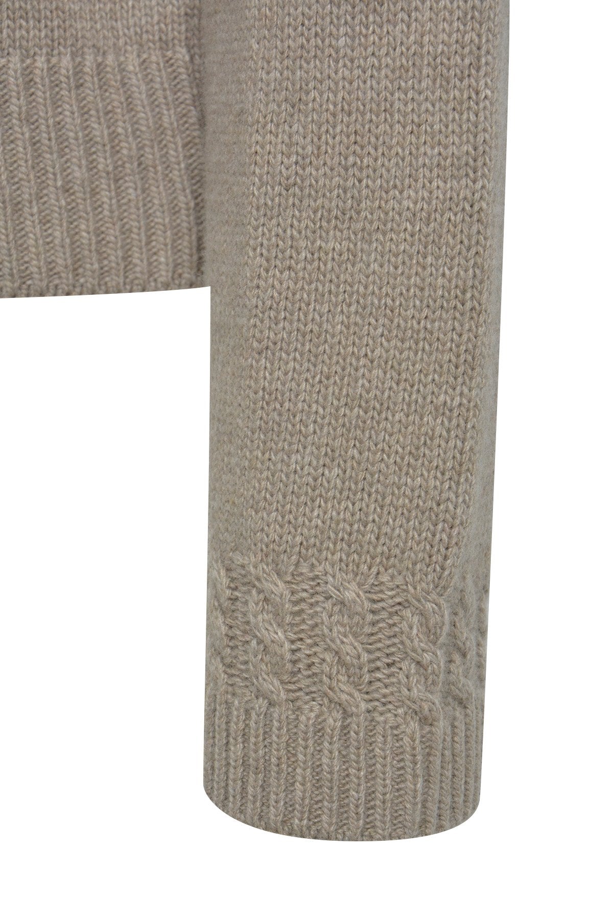 Round Neck Button Cardigan (Taupe)