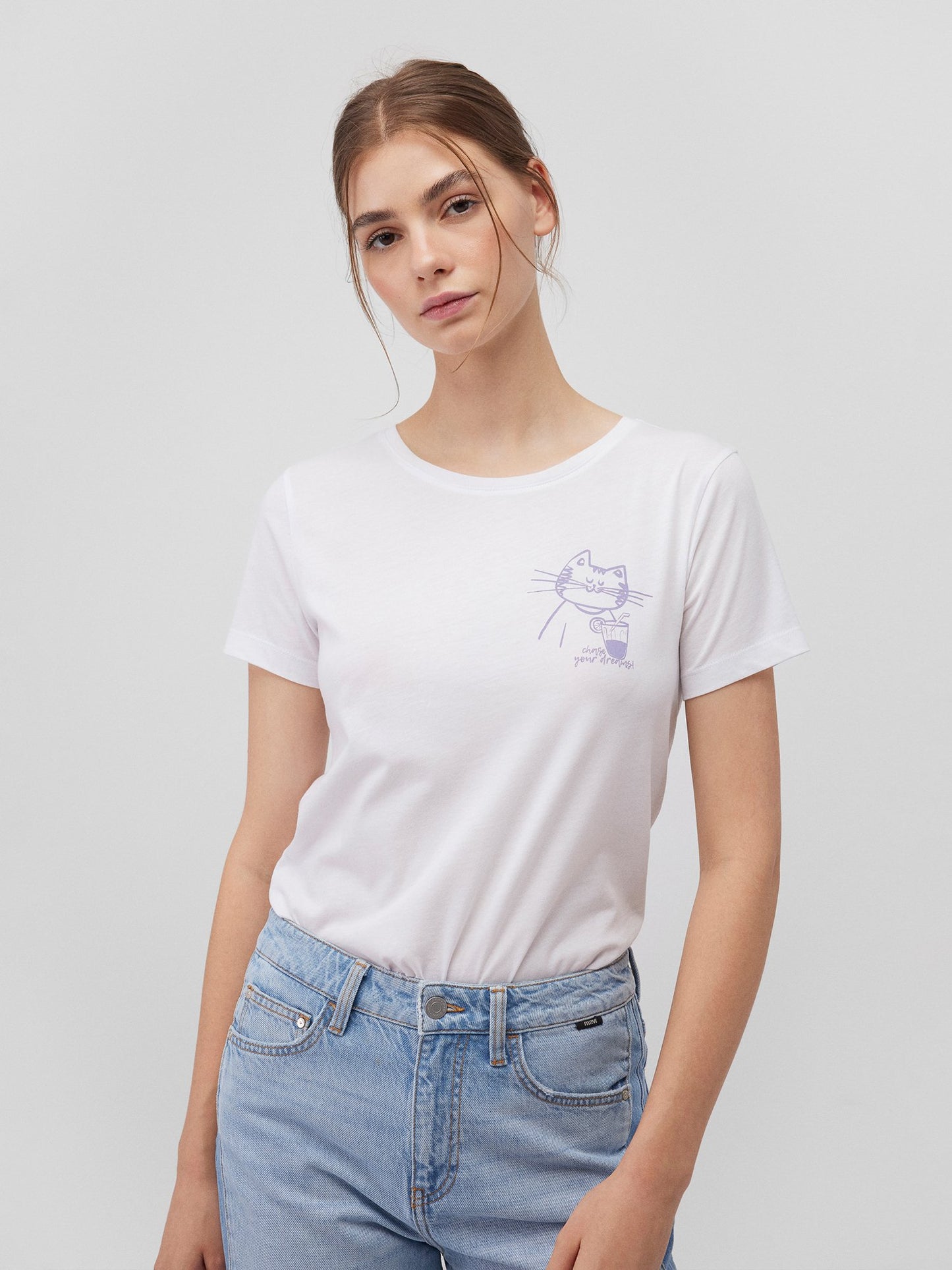 Cat Drink Tee (White)