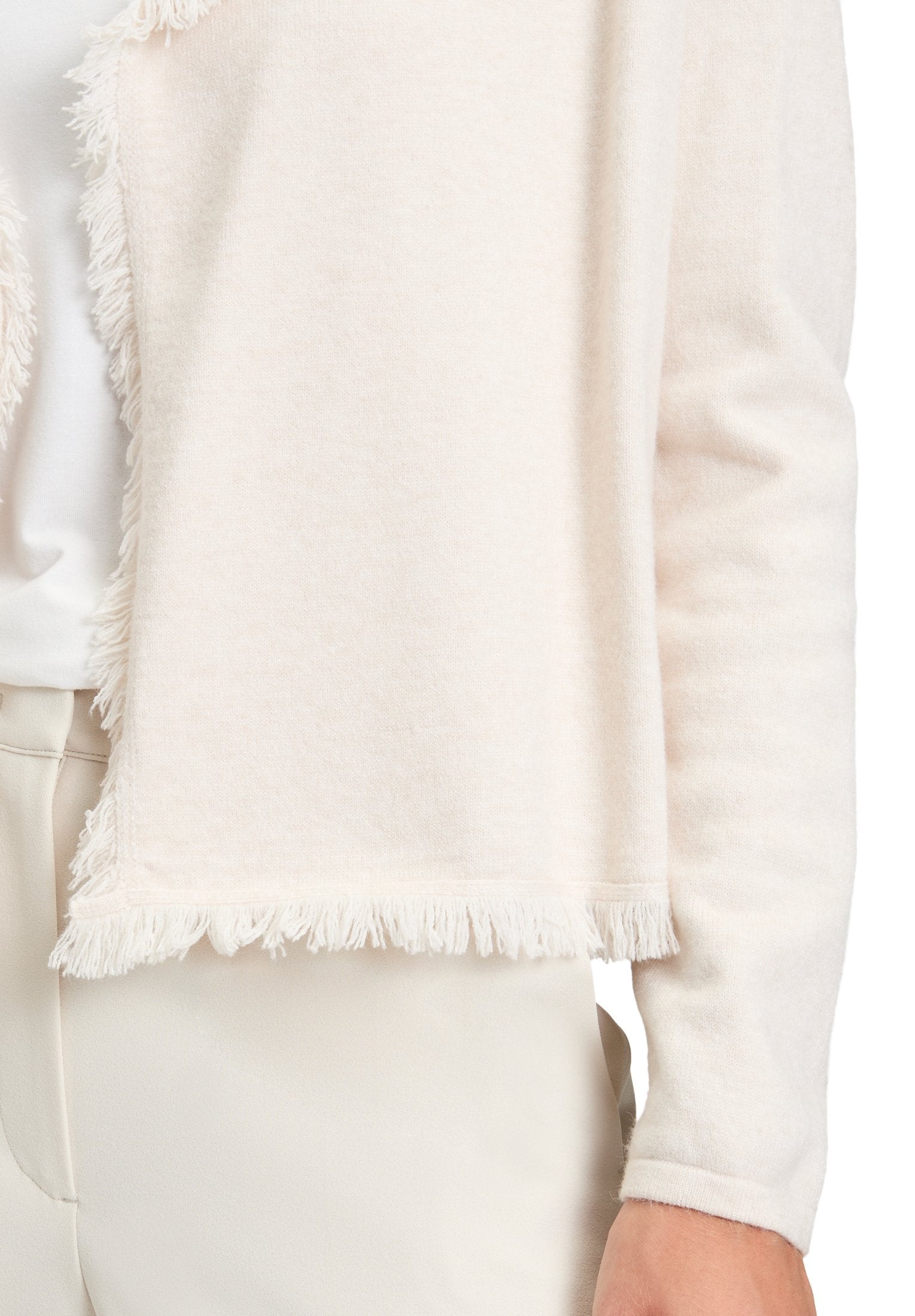 Casual-Strickjacke (Light Beige Mel)