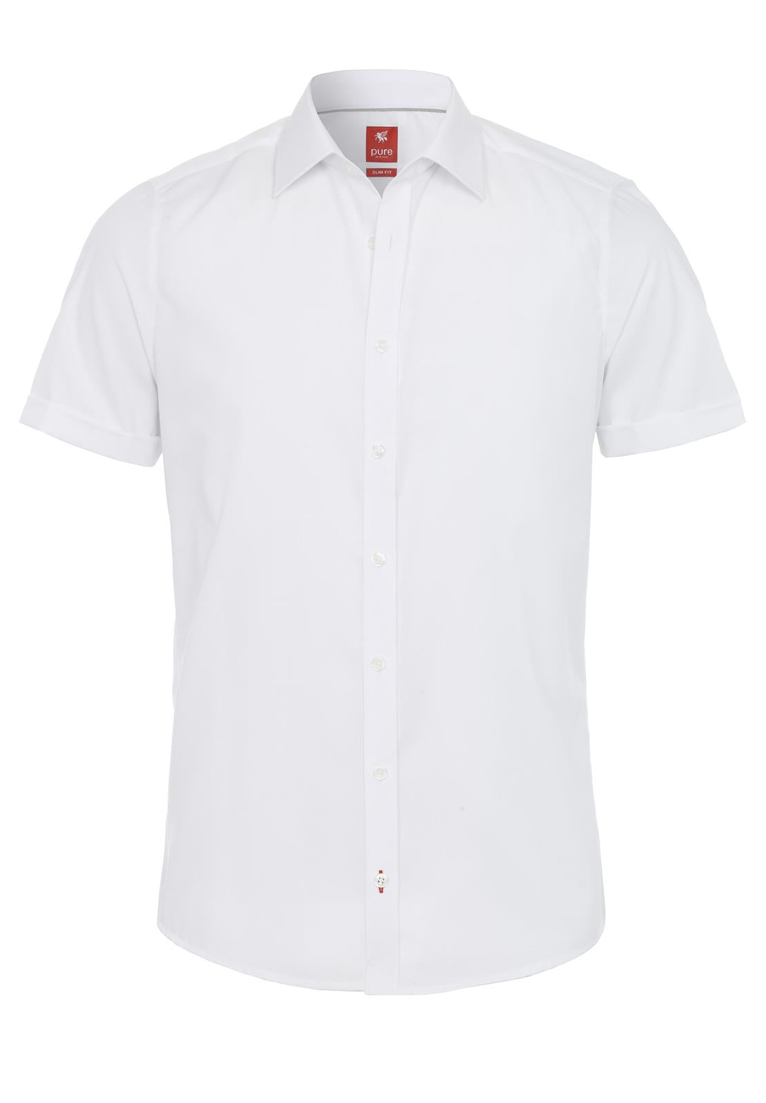 PURE Hemd City slim fit Halbarm (Weiß)