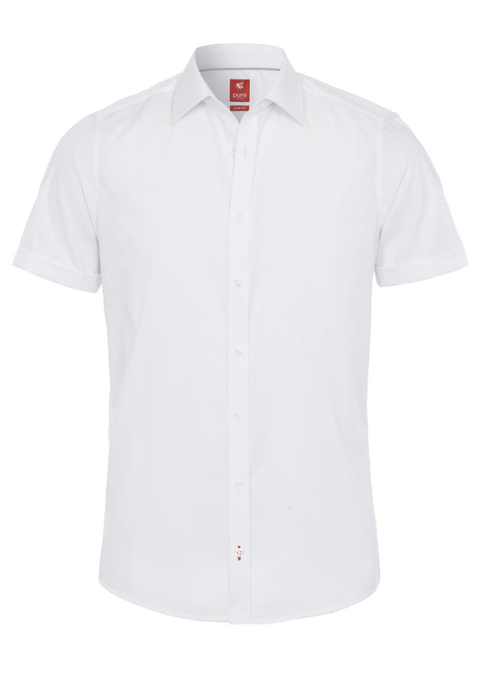 PURE Hemd City slim fit Halbarm (Weiß)