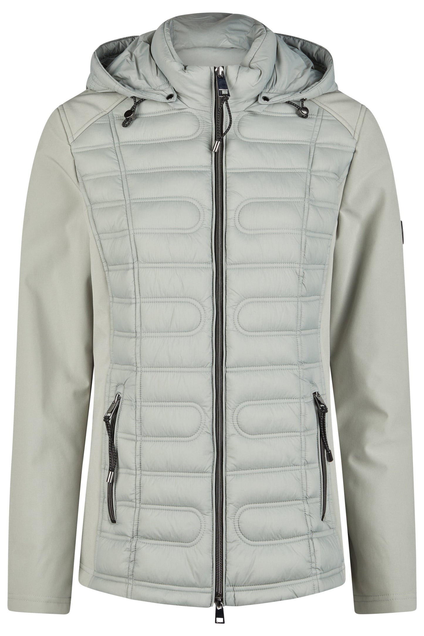 Jacke Down Free mit Kapuze (Sage)
