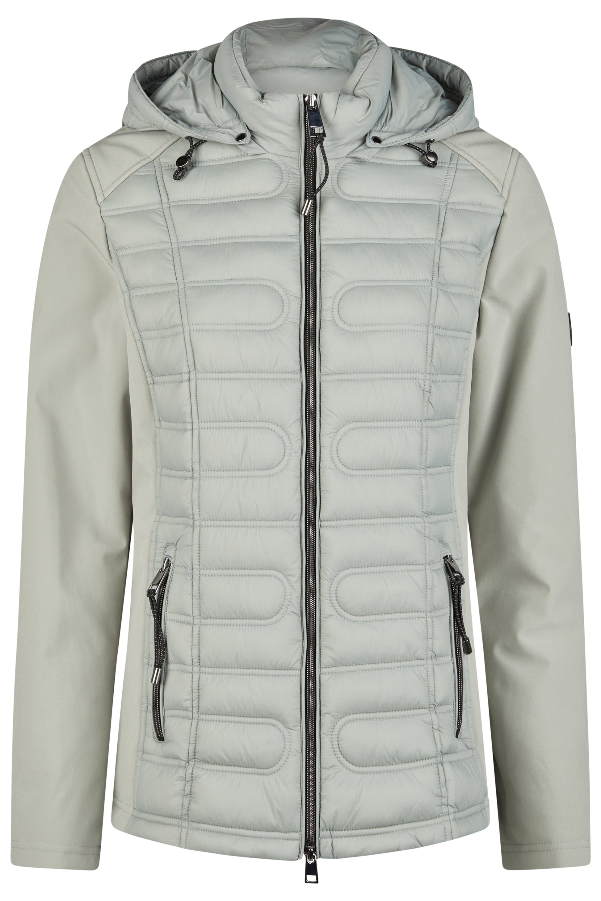 Jacke Down Free mit Kapuze (Sage)
