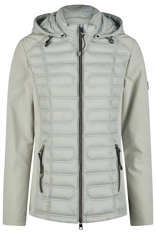 Jacke Down Free mit Kapuze (Sage)