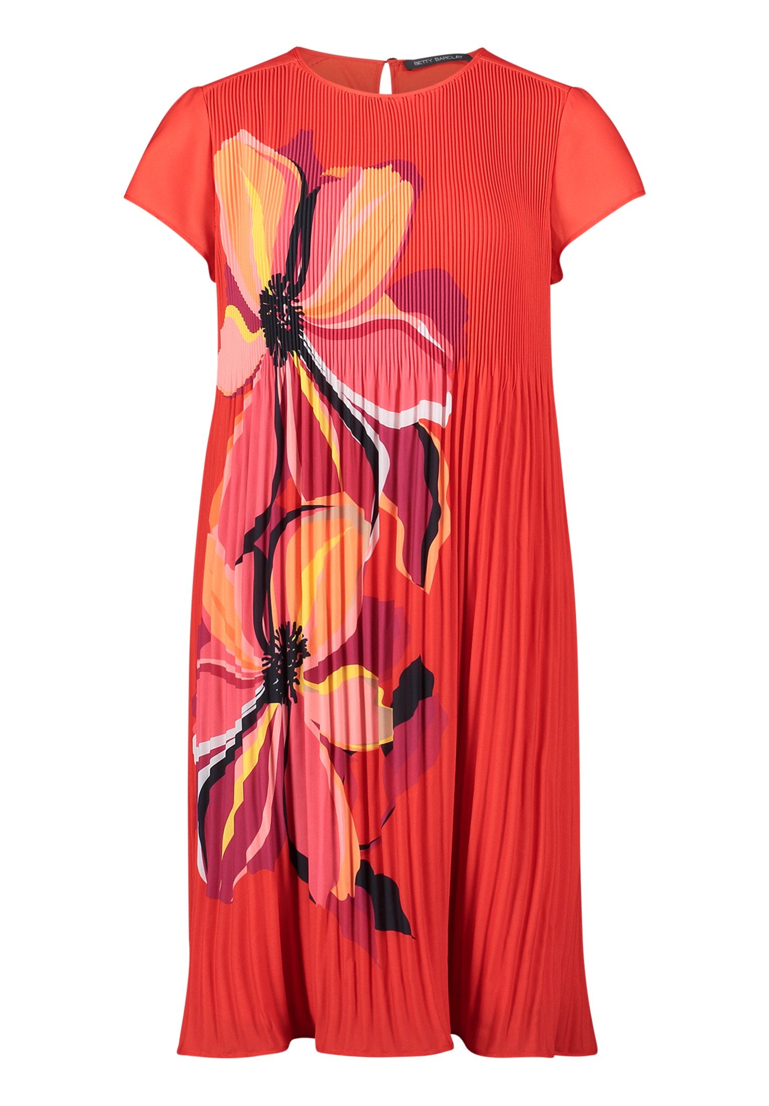 Plisseekleid (Red/pink)