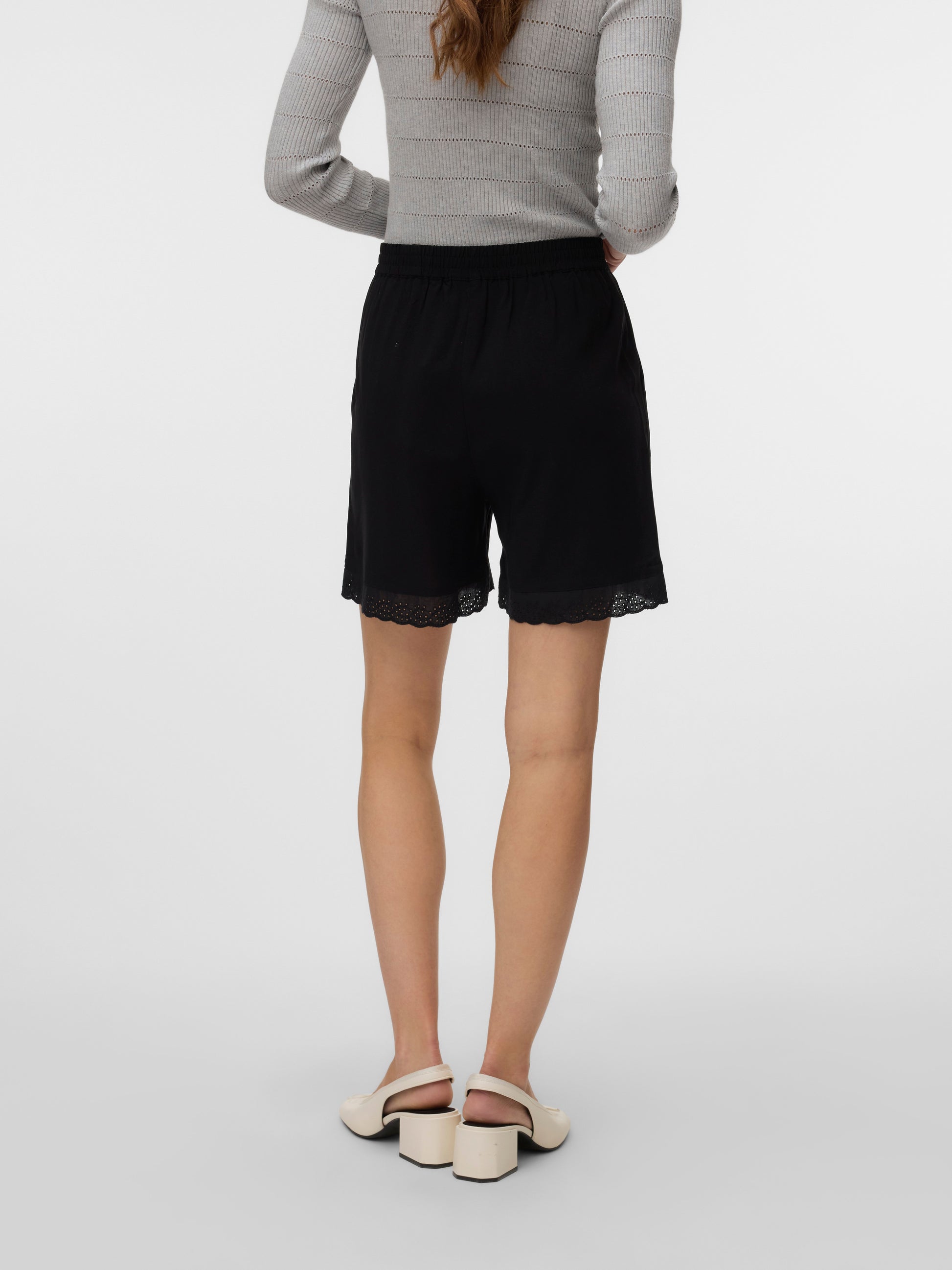 Vmeasy Joy Hw Lace Shorts Wvn Ga (Black)