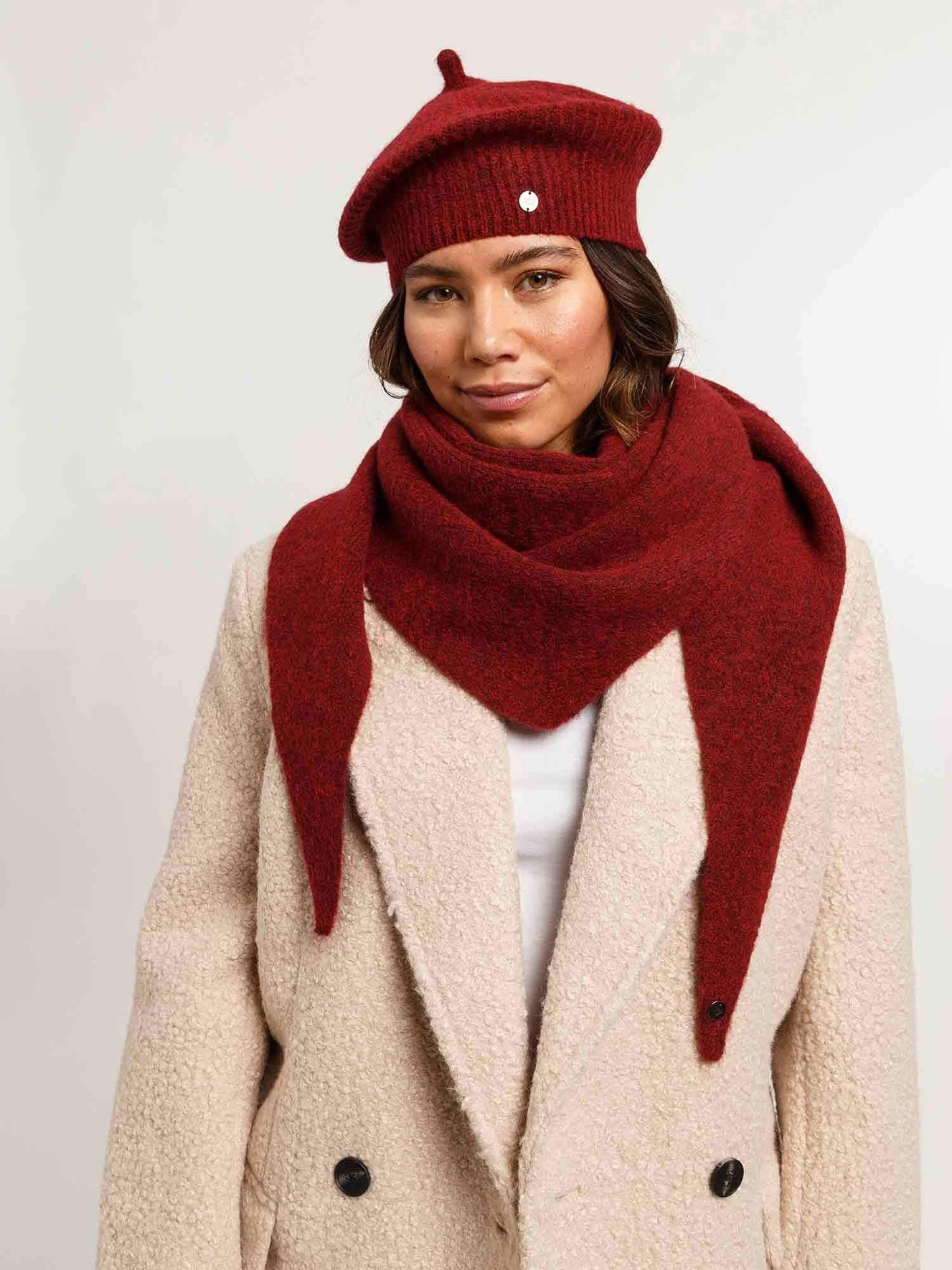 Dreieckstuch Polyester Schal (Barolo)