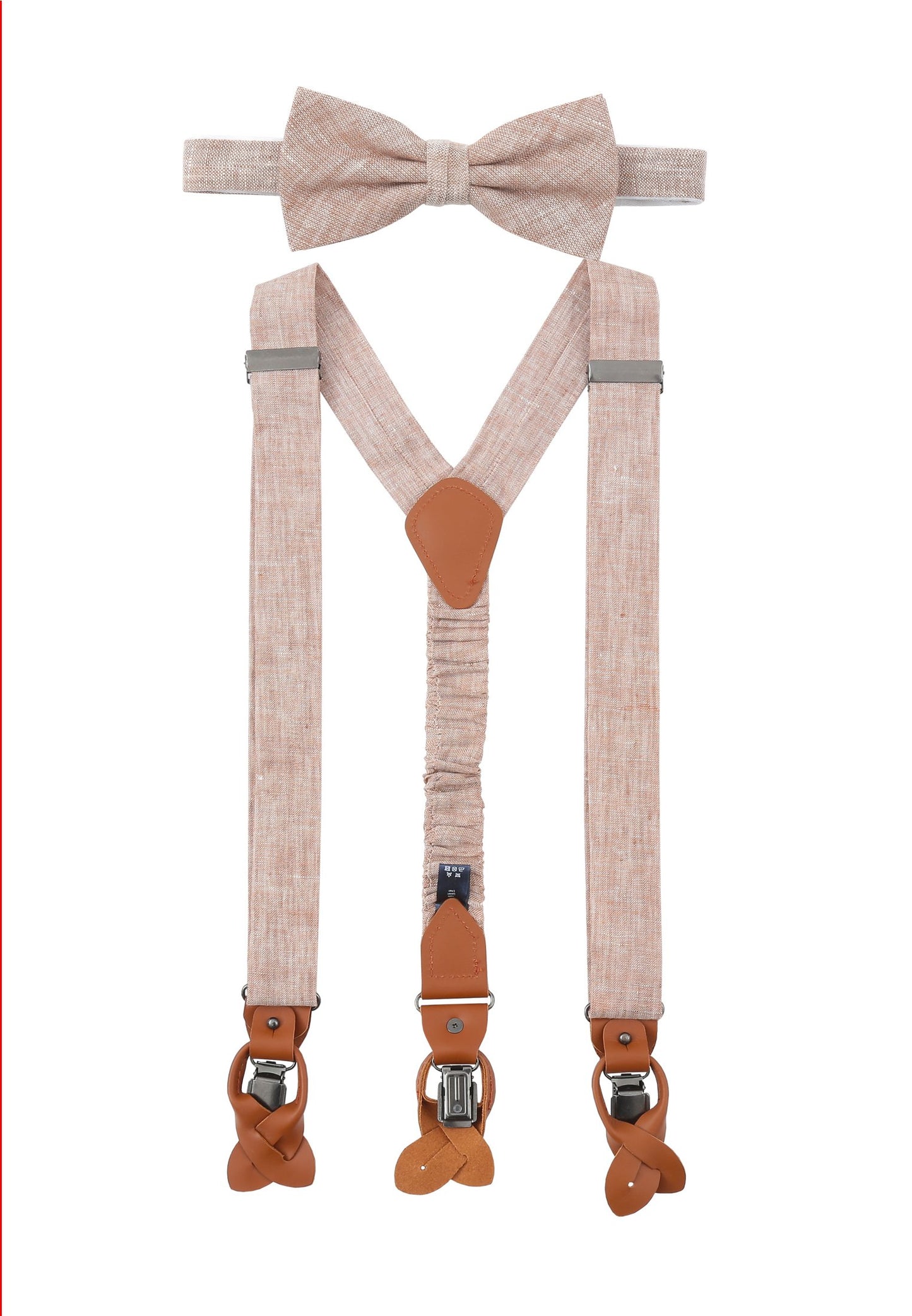 Set Hosenträger+Fliege Uni (Fb.4 Beige)