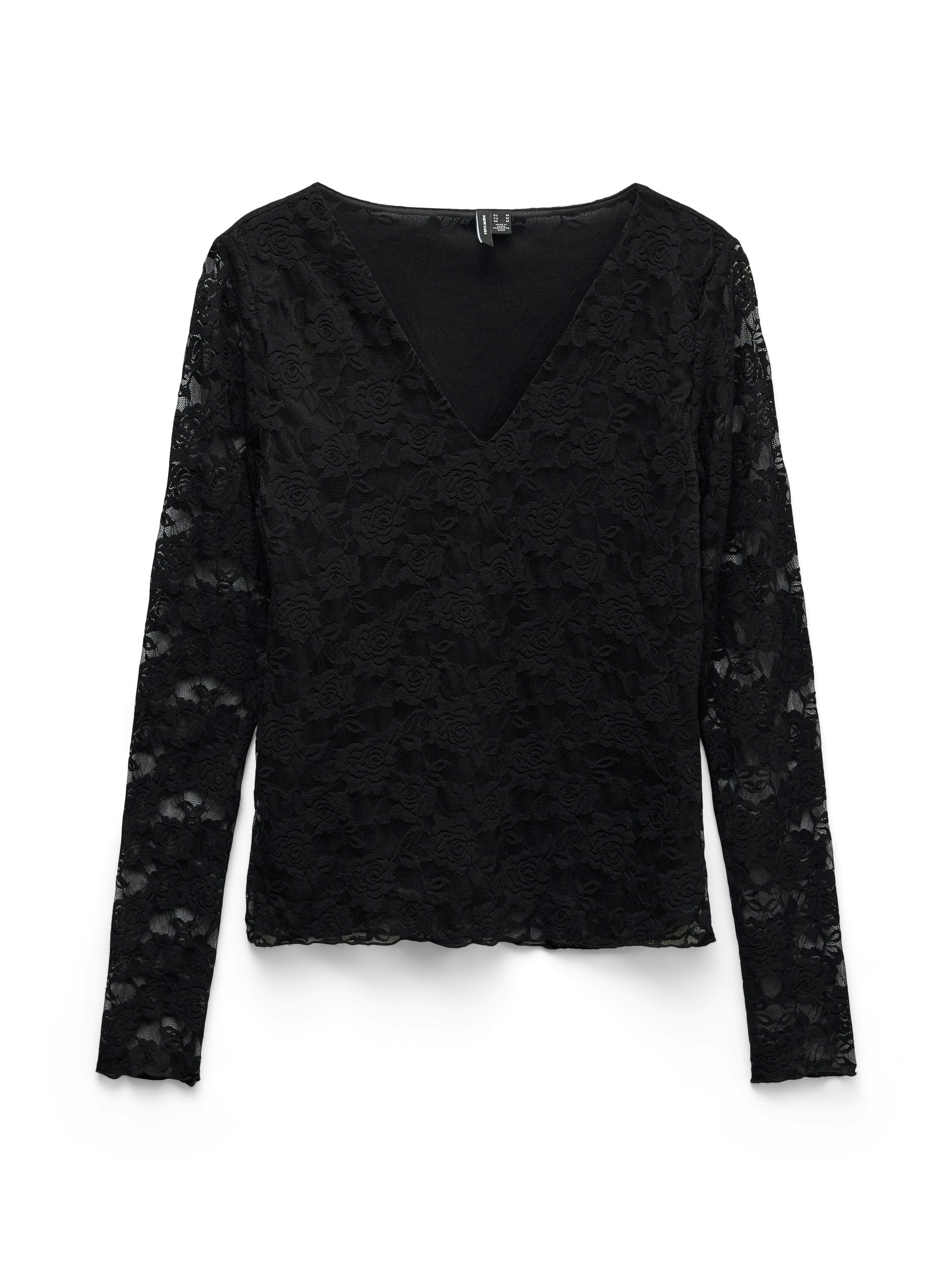 Vmiben Ls V-neck Top Jrs Noos (Black)