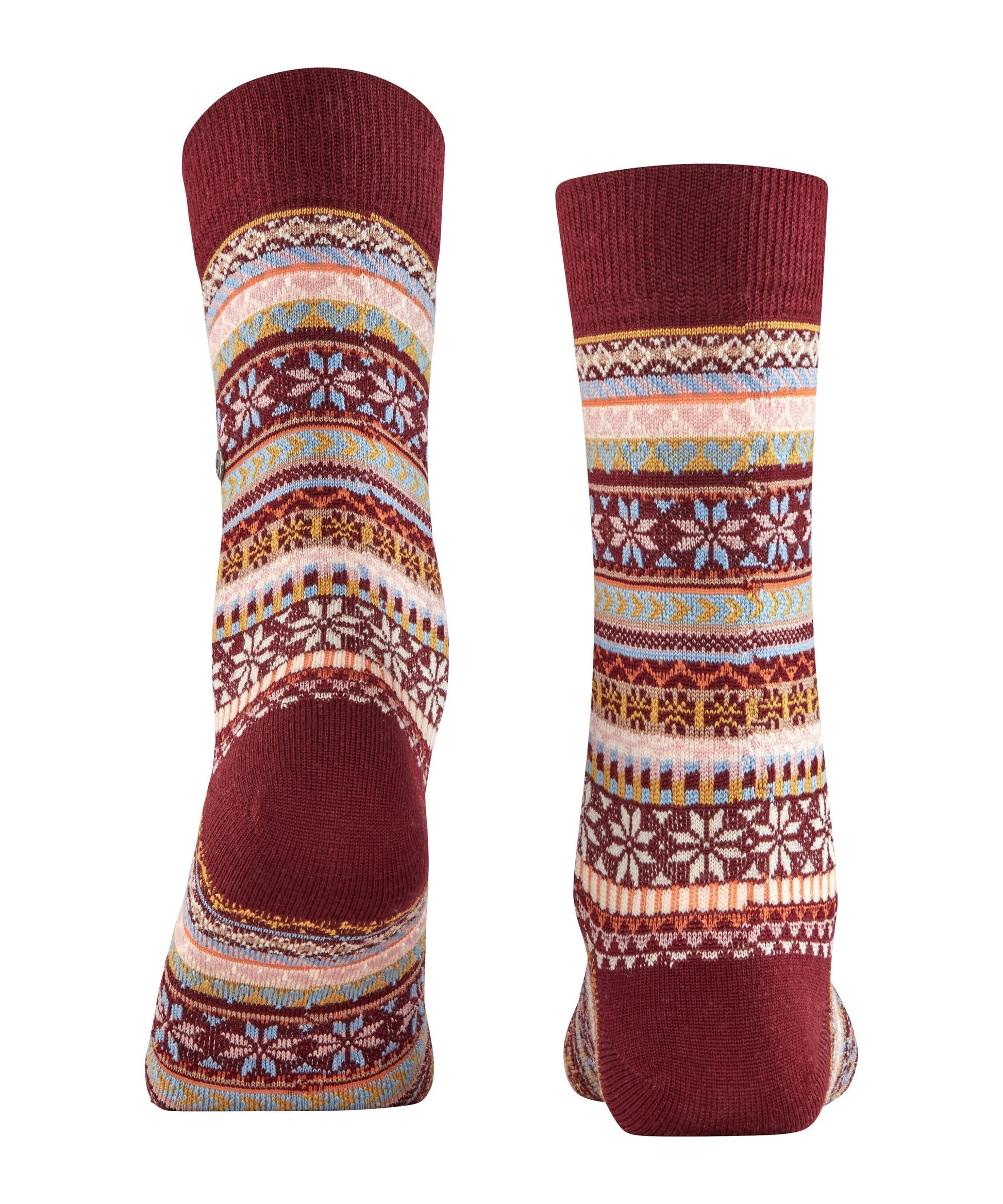 Burlington Fair Isle Delight Damen (Claret)
