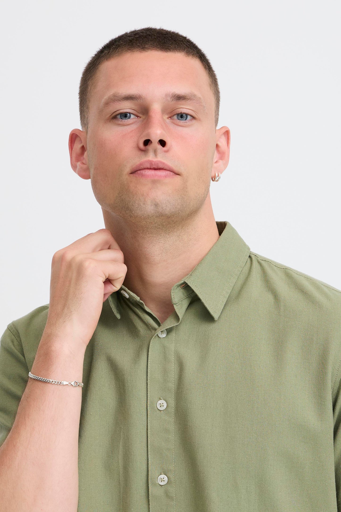 Bhbobby Linen S/s (Oil Green)