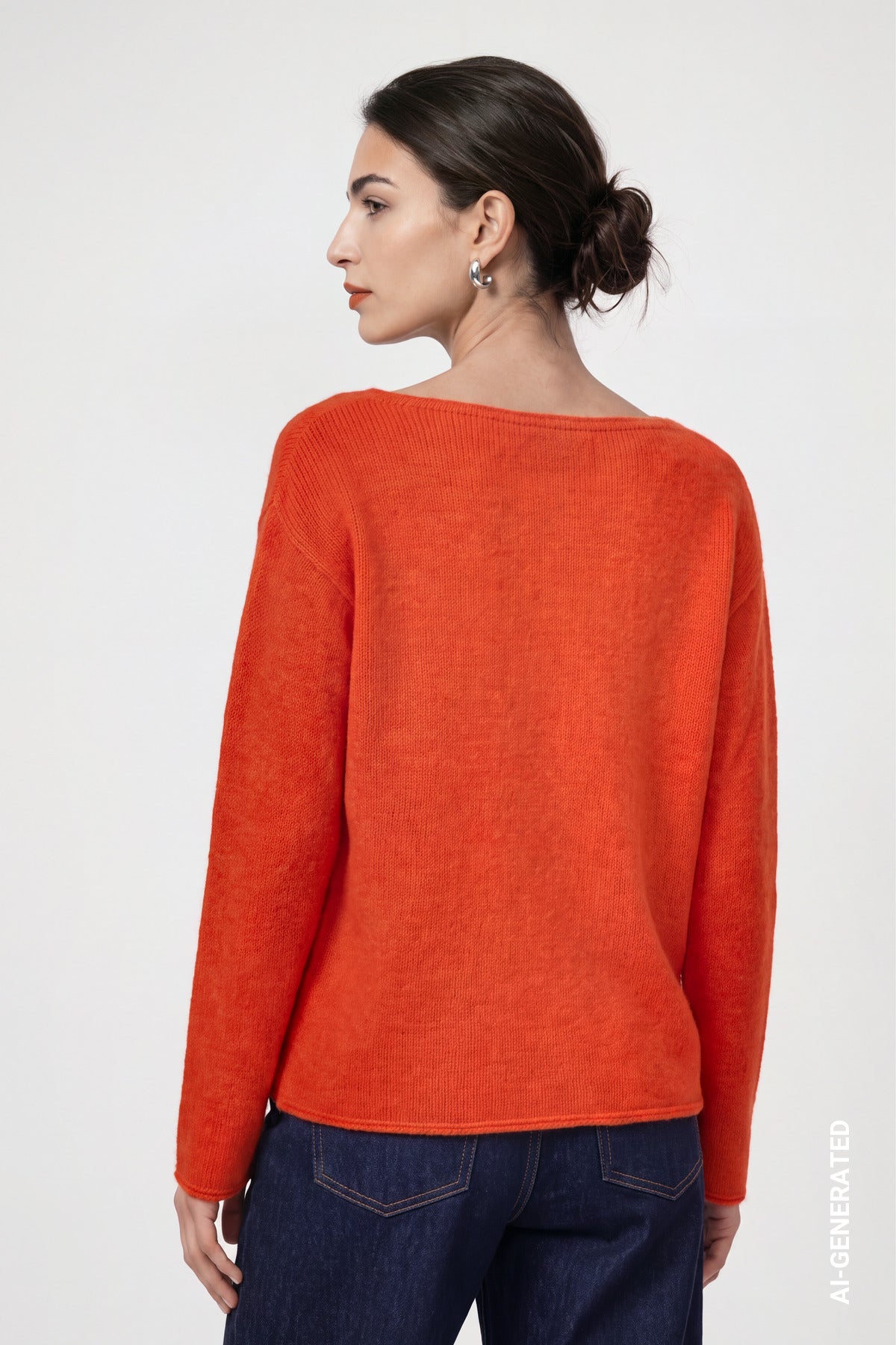 Flauschiger Strickpullover (Pumpkin)