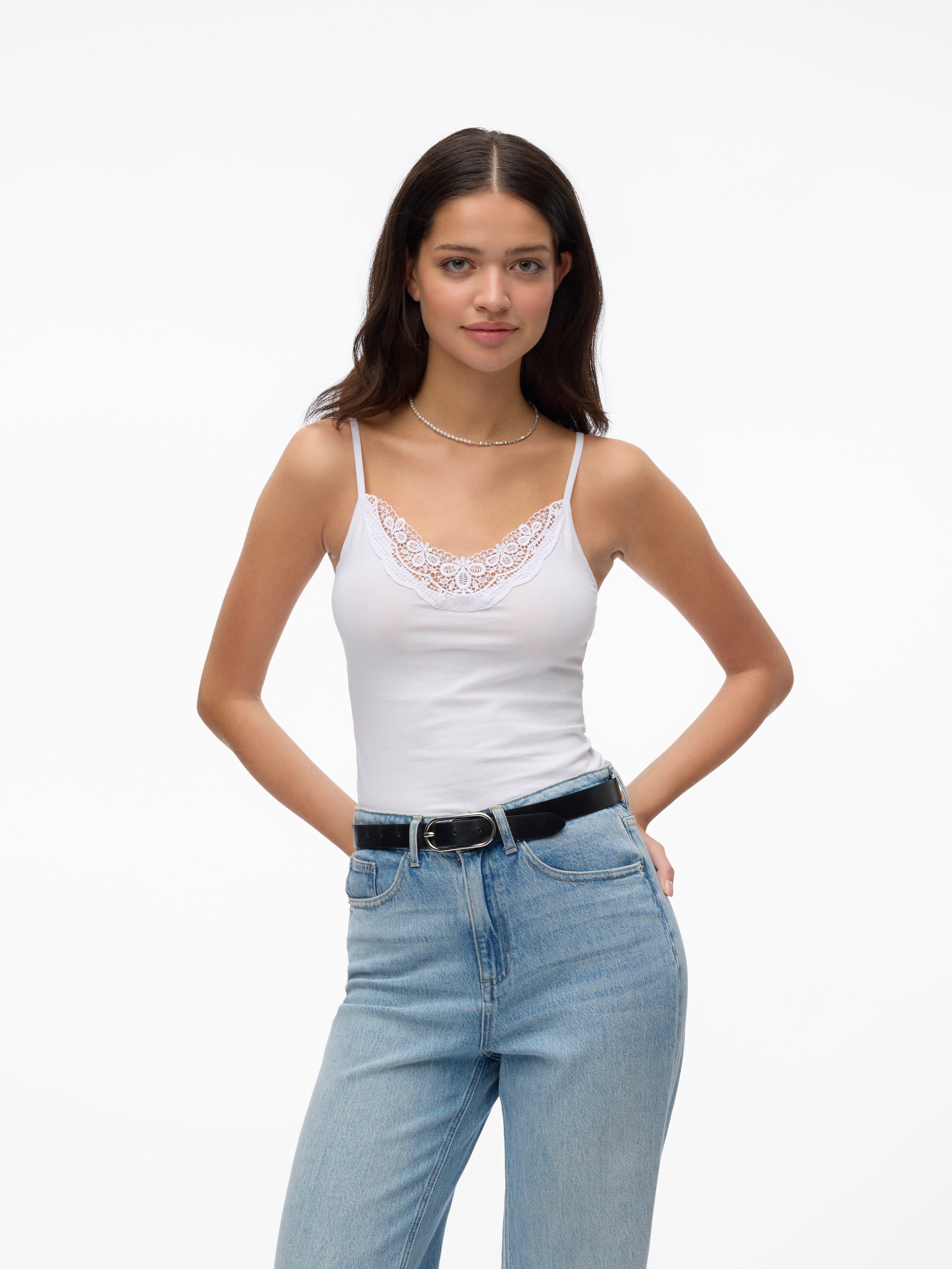 Vminge Lace Singlet Jrs Noos (Bright White)