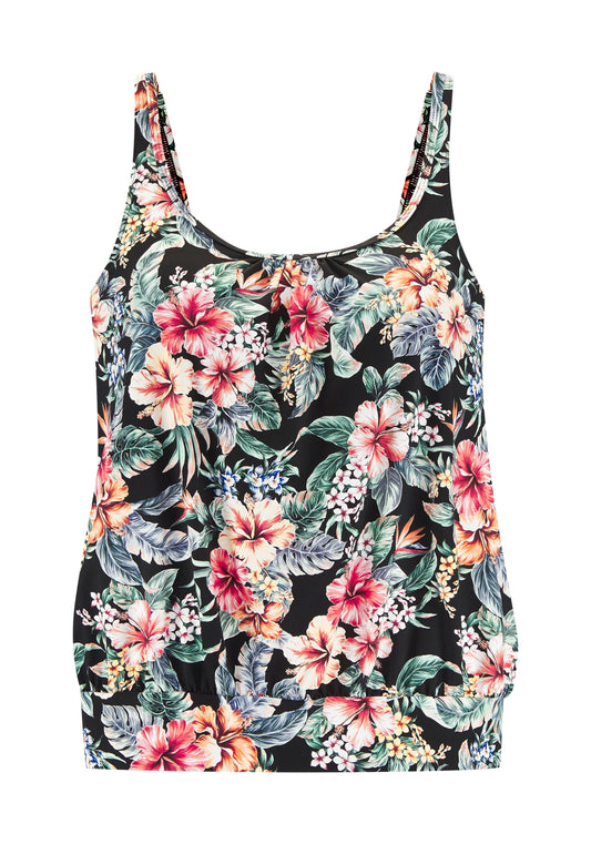 lascana Oversize-Tankini-Top (Black-print)