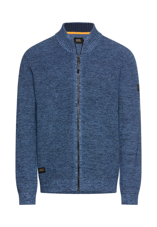Kernige Strickjacke aus Baumwollgemisch (Tinted Blue)