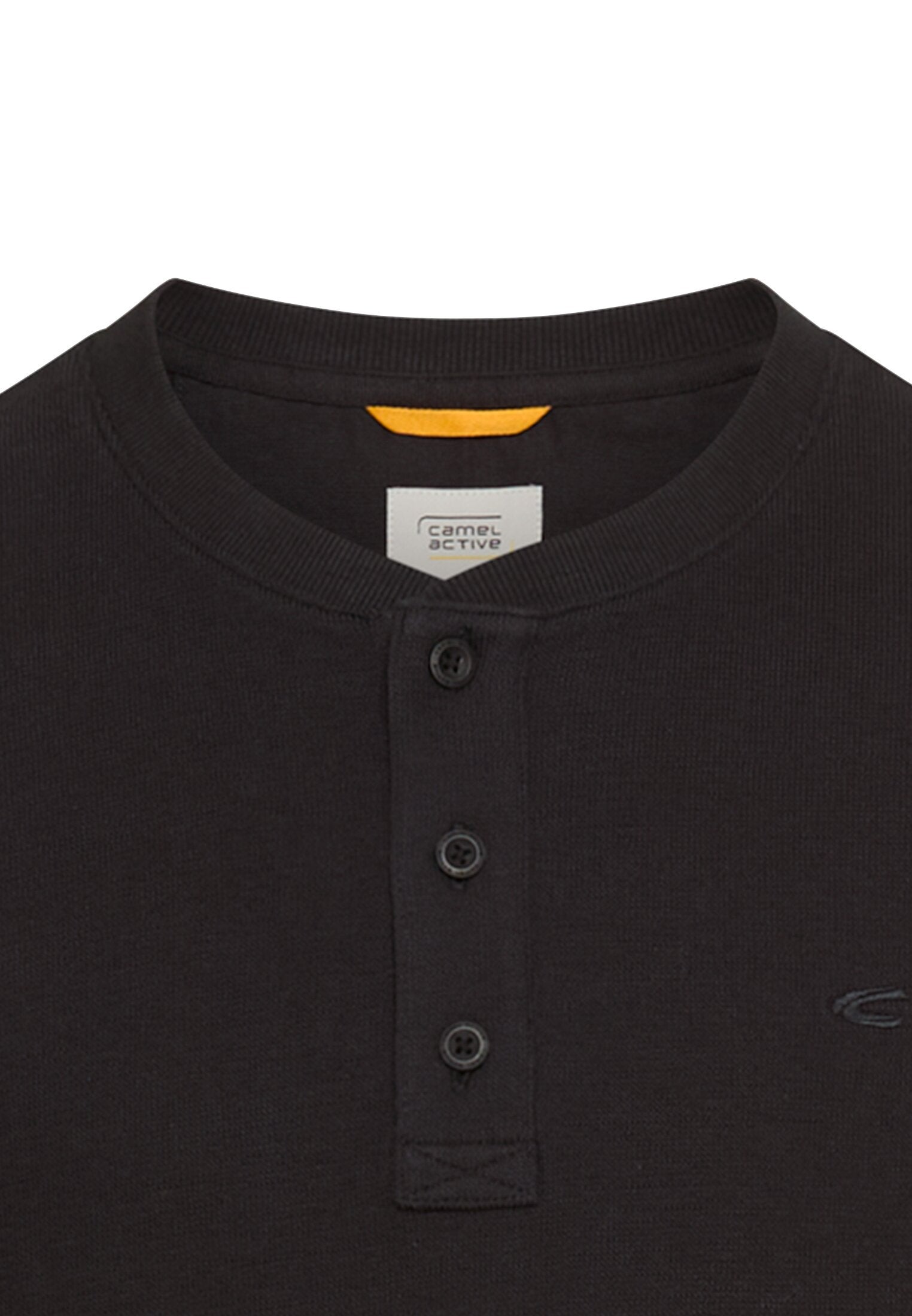 Henleyshirt aus reiner Baumwolle (Asphalt)