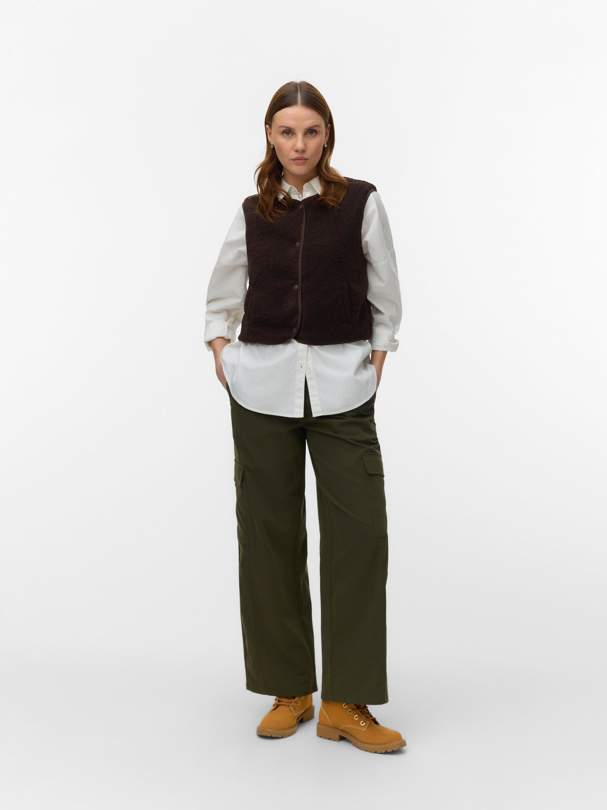 Vmmaya Sl Gilet Jrs Btq (Chocolate)