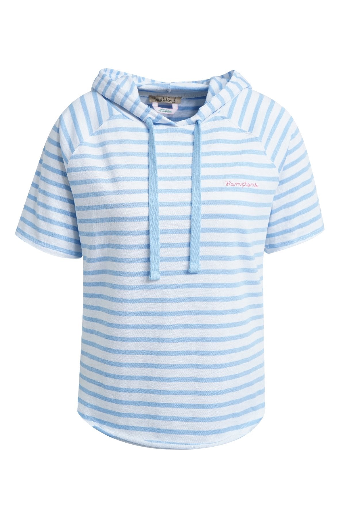 Relaxed hooded Sweatshirt Short sleeve (Sky)