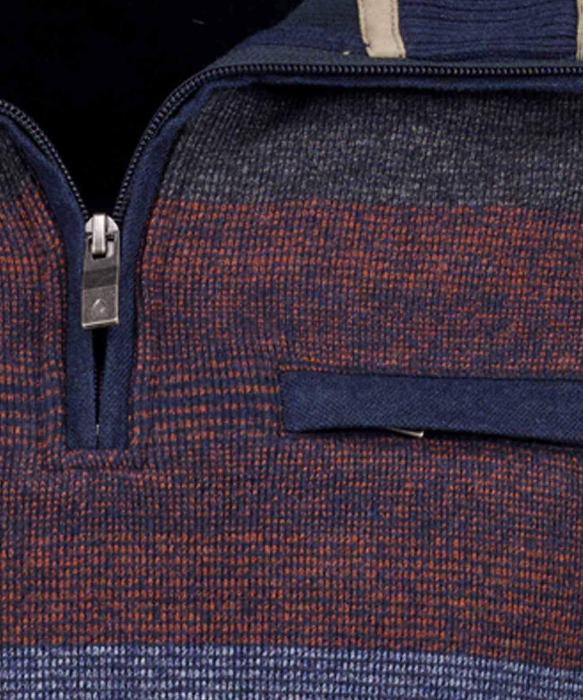 Sweatshirt mit Troyer-Kragen, gestreift (Dunkelblau)
