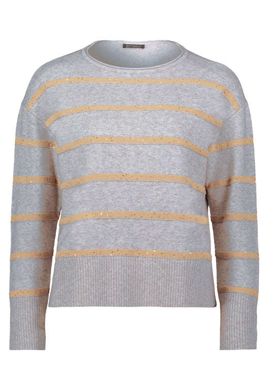 Strickpullover (Patch Grey/beig)