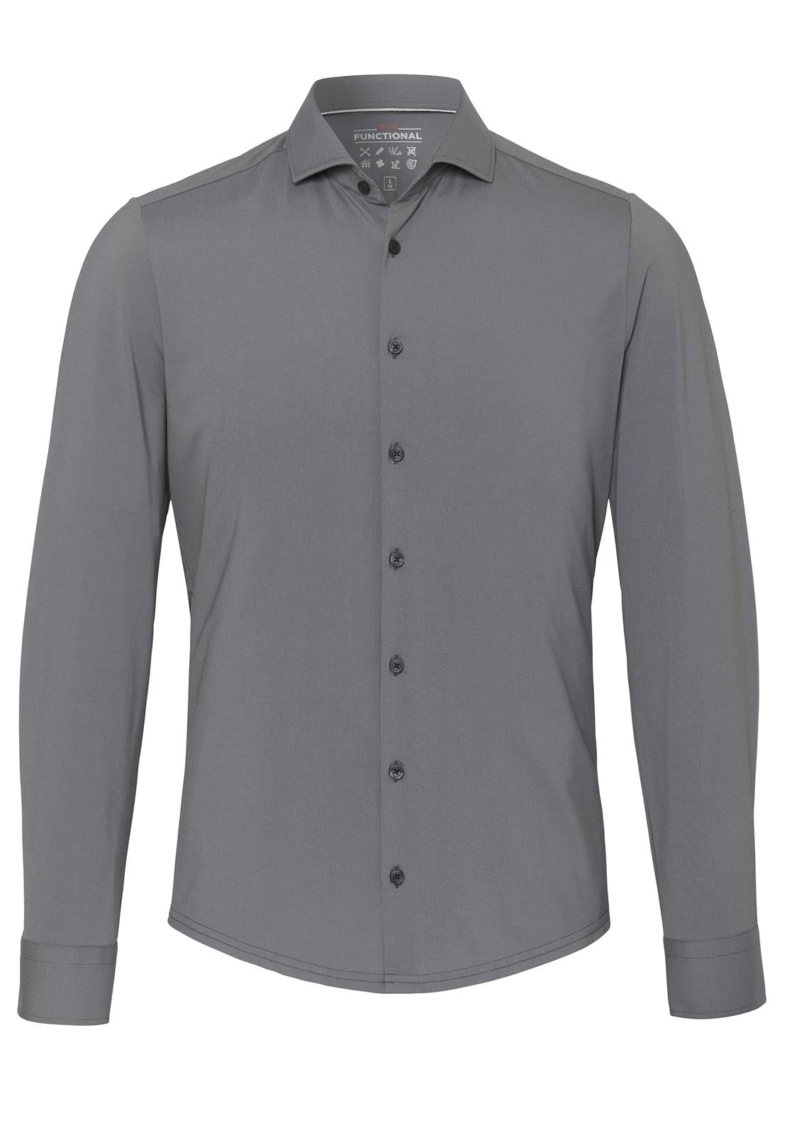 PURE- Functional Hemd Langarm (Uni Grau)