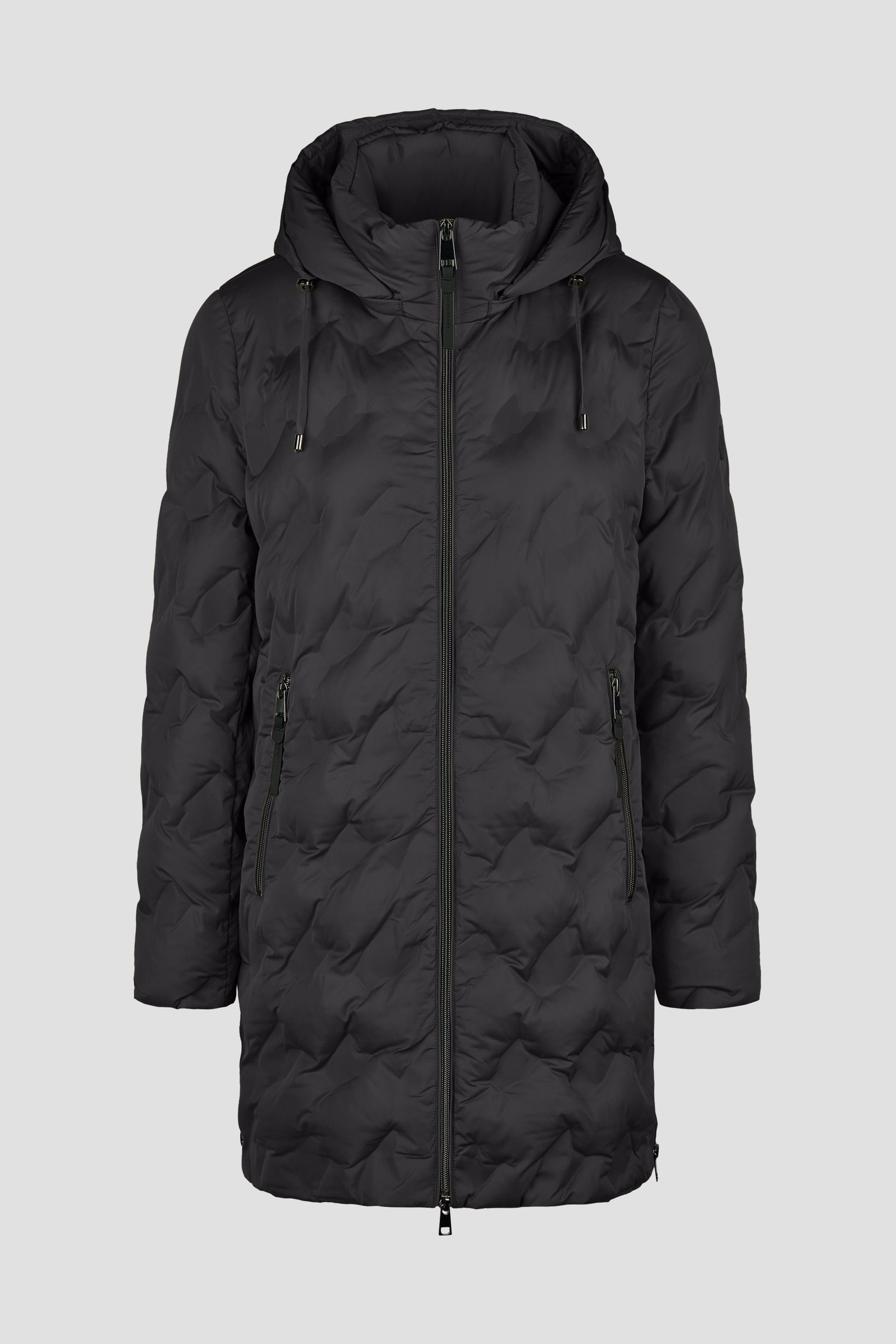 Kurzmantel Polar Pearls mit Kapuze (Black)