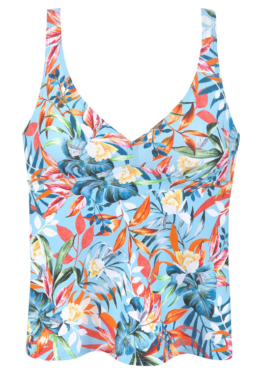 venice beach lm exkl. sport Bügel-Tankini-Top (Lt.blue Prin)