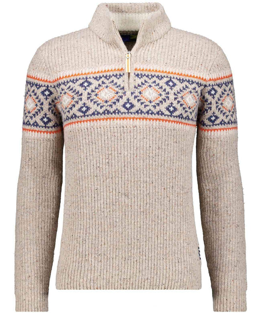 Woll-Pullover Jacquard (Leinen)