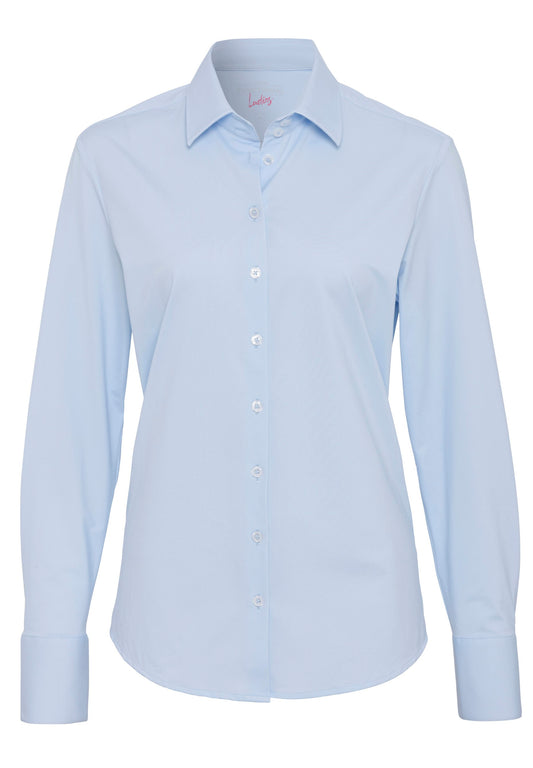 PURE- Functional Bluse Langarm (Uni Hellblau)