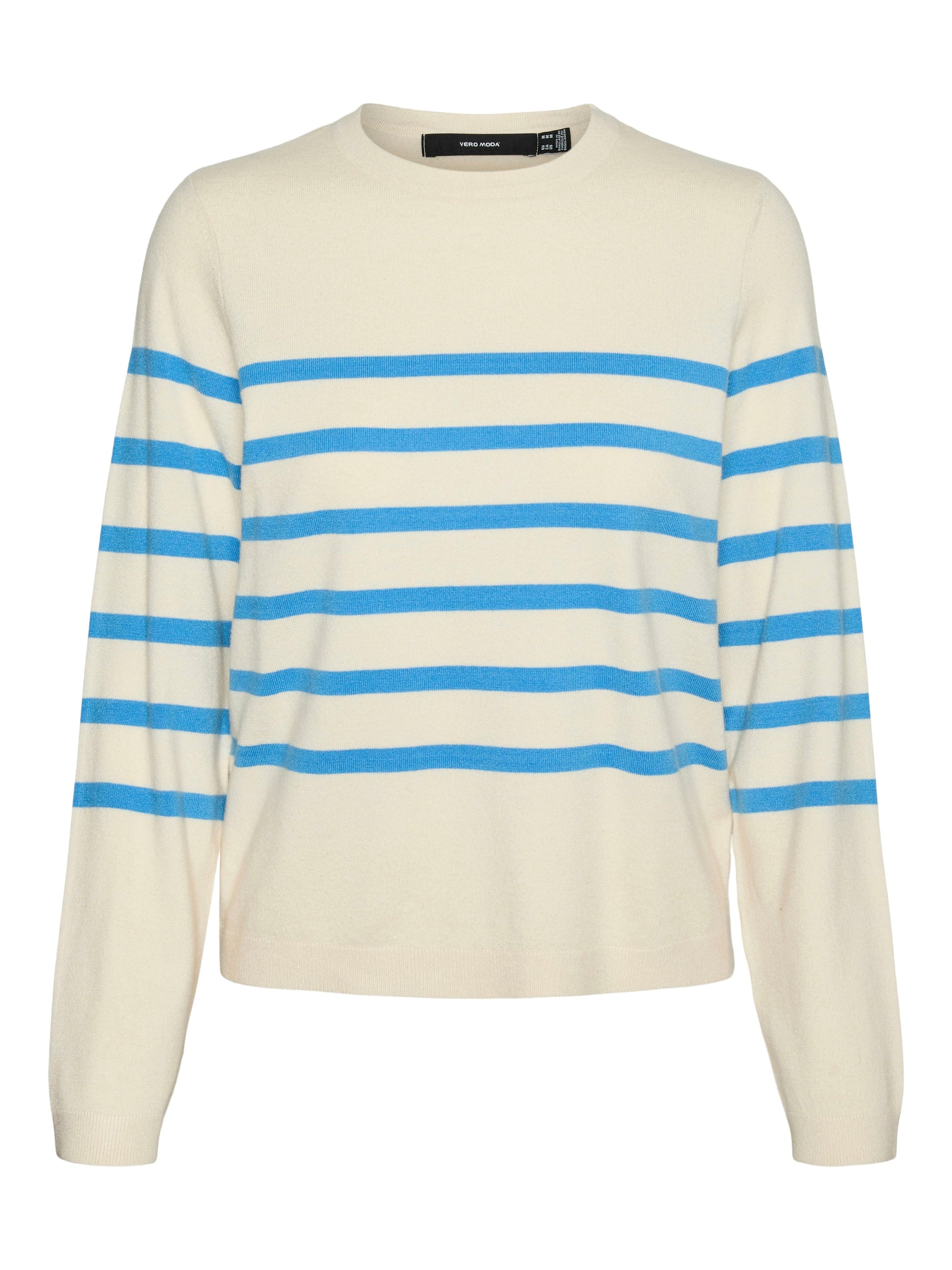 Vmsaba Plain Ls O-neck Pullover Ga Noos (Birch/azur)