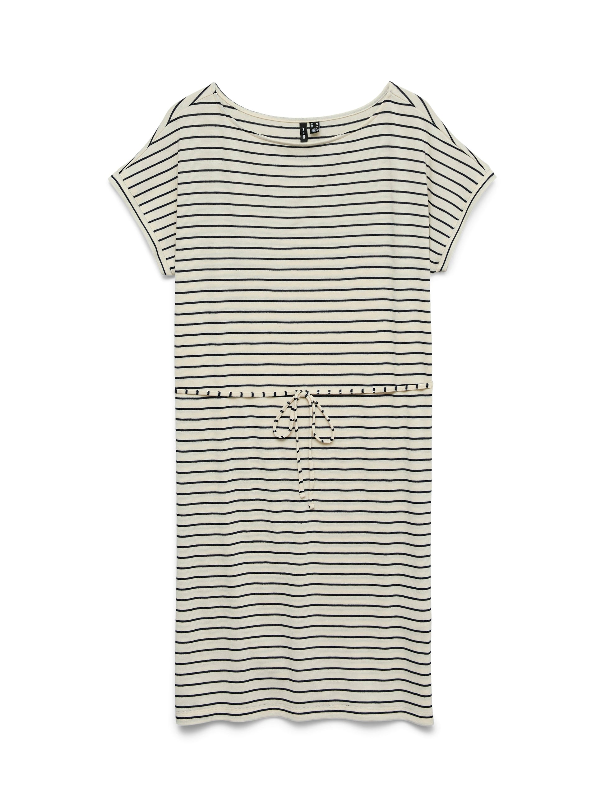 Vmholli Ss Boat-neck Short Dress Jrs (Birch/navy)