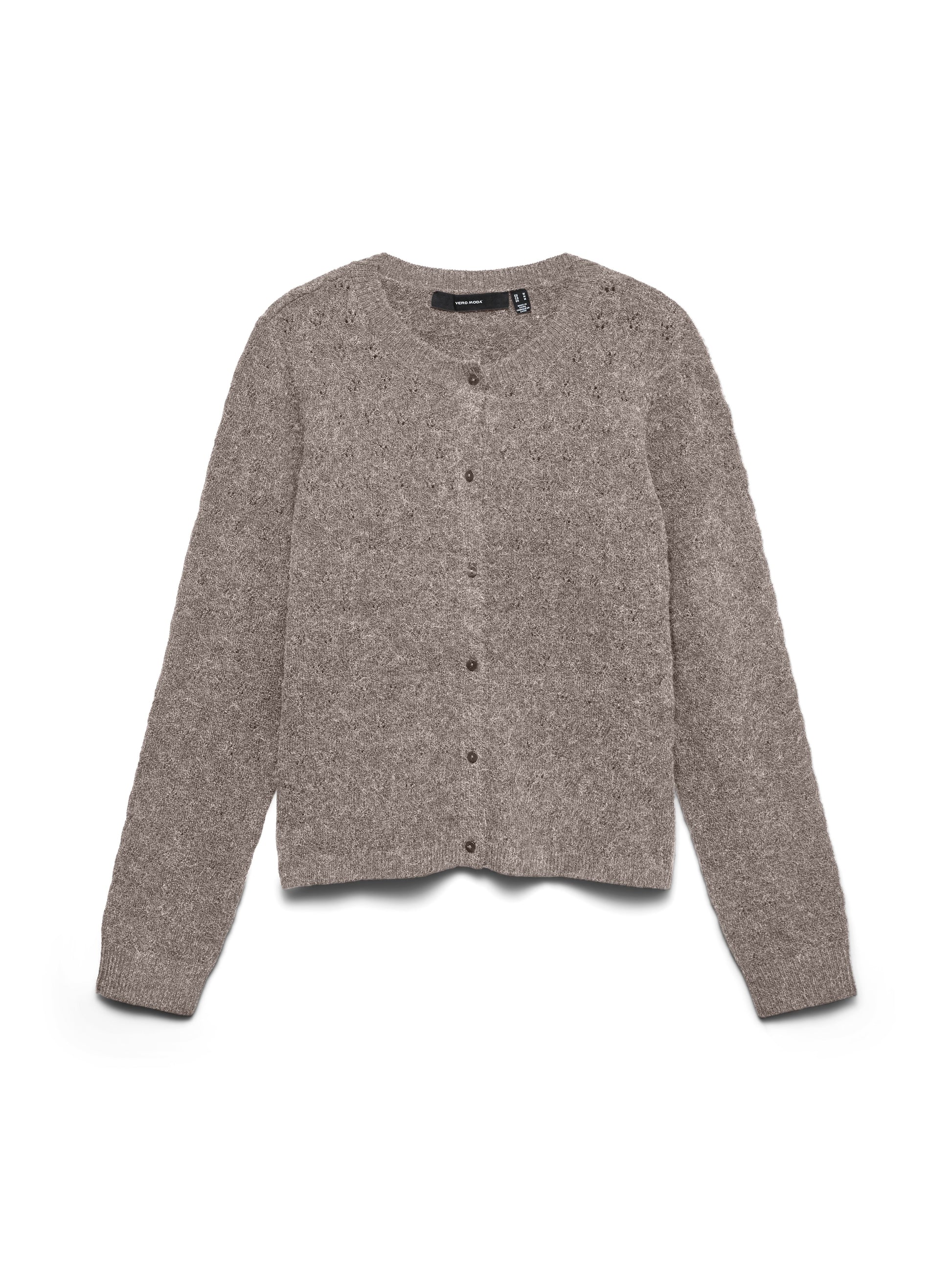 Vmdoffy Stitch Ls O-neck Cardigan Noos (Moon Rock/)