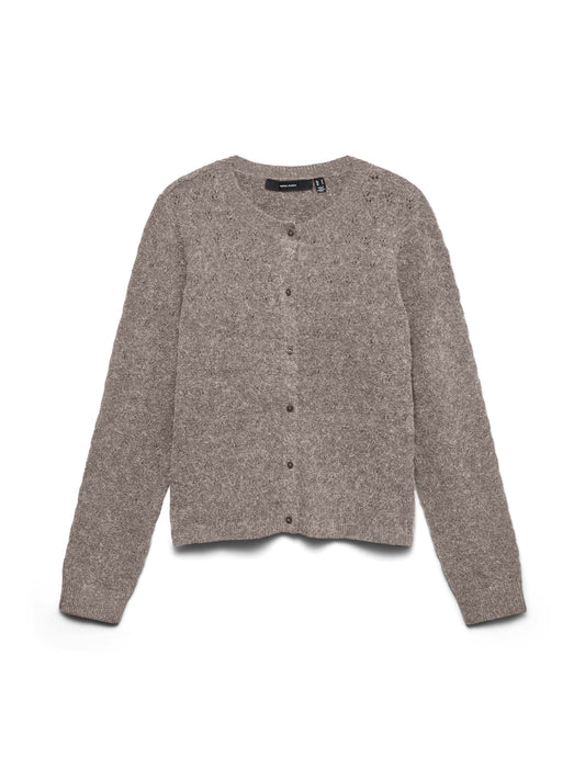 Vmdoffy Stitch Ls O-neck Cardigan Noos (Moon Rock/)