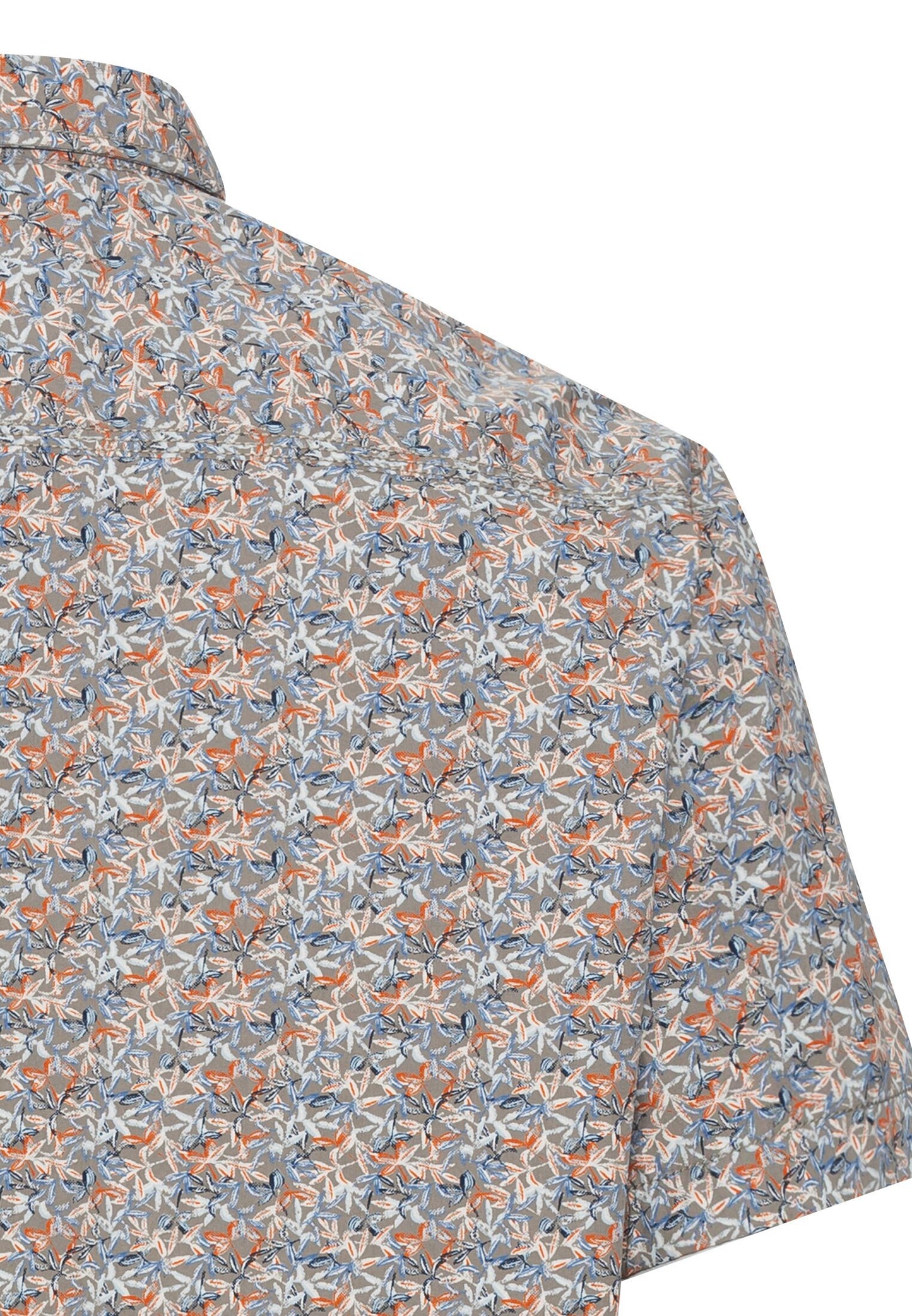 Kurzarmhemd mit Allover-Print (Khaki)