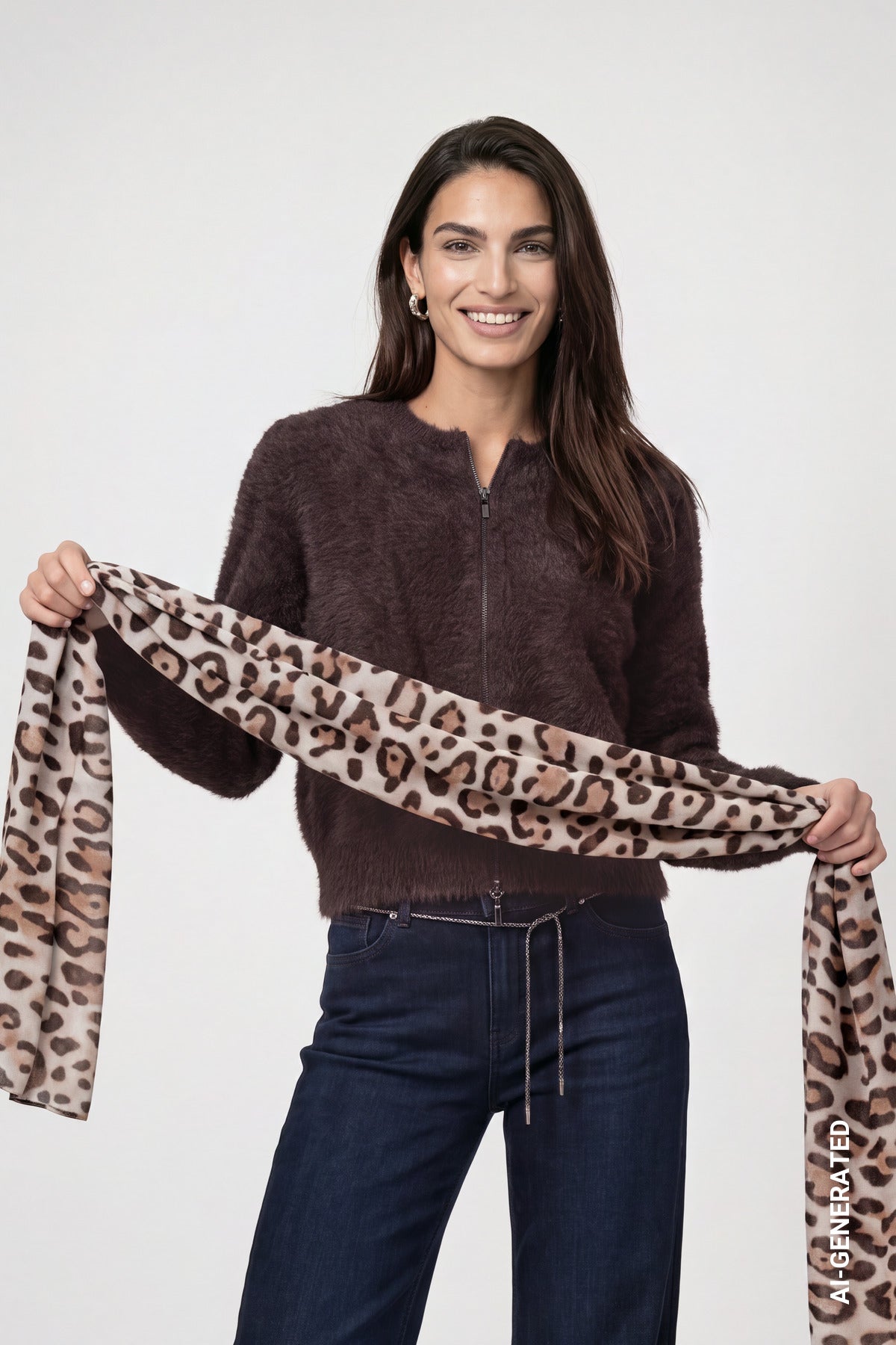 Schal mit Leoprint (Hazel Gemustert)