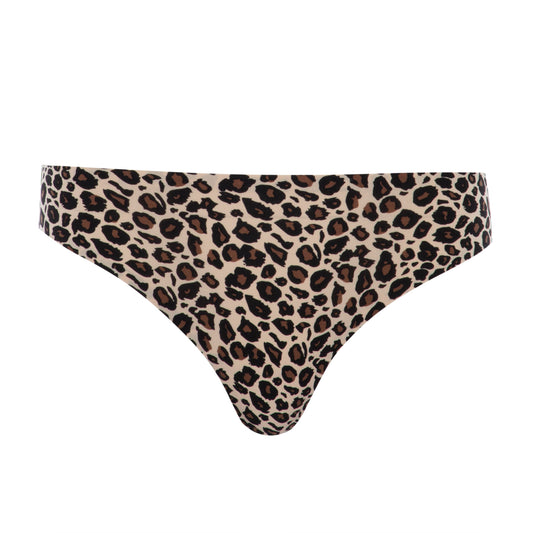 SoftStretch Tanga (0oz Leopard Nude)